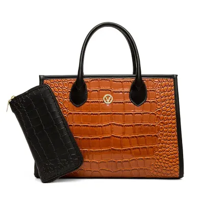 POSH CROCODILE PATTERN HANDBAG